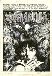 Tom Sutton splash page for  Vampirella #11 (Warren Publishing)