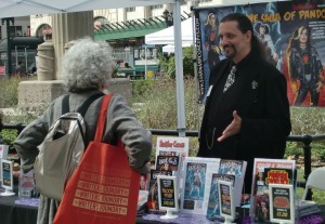 Steve Roman explaining the history of Pandora Zwieback to a new Zwiebackian convert.