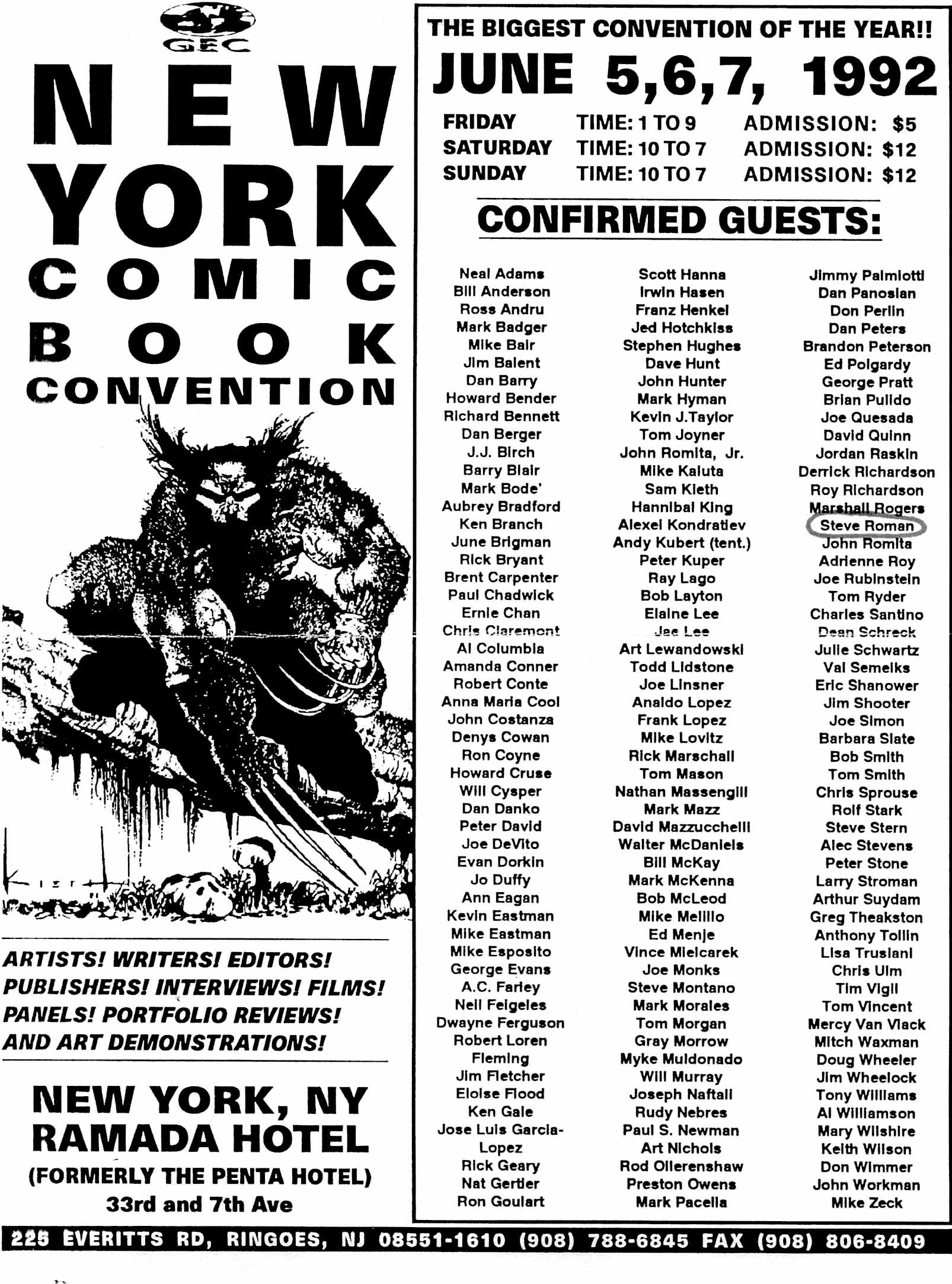 SWC at 30 Convention Memories New York Comic Book Convention 1992 StarWarp Concepts